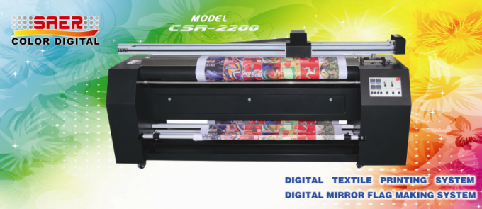 Schreibkopf-kundenspezifische Flaggen-Druckmaschine Epson DX7 mit schwarzem Körper 2