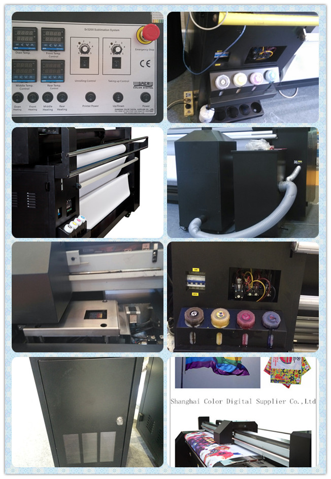 3.2M DX7 Haupt-Digital Gewebe-Druckmaschine für die direkt druckenden Fahnen/Flaggen 0