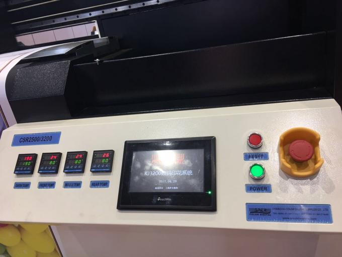 Baumwoll-/Leinen-/Polyeter-Gewebe-Drucker-Maschine mit ununterbrochenem Farbkasten 0