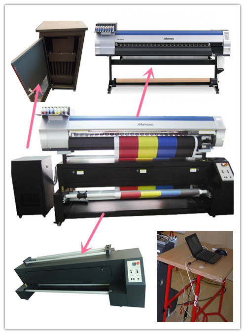 Ursprünglicher TS34-1800A Mimaki Digitaldrucker des Gewebe-mit Sublimations-Heizung 0