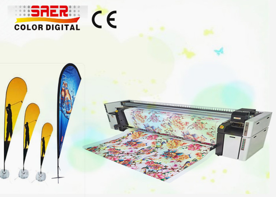 Strand-Flaggen-/Tröpfchen-Flaggen-Gewebe-Drucksystem-Maschine Doppel-CMYK