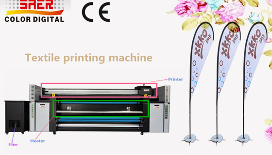 3.2m Großformat-Druckmaschine für Gewebe mit Befestigungseinheit