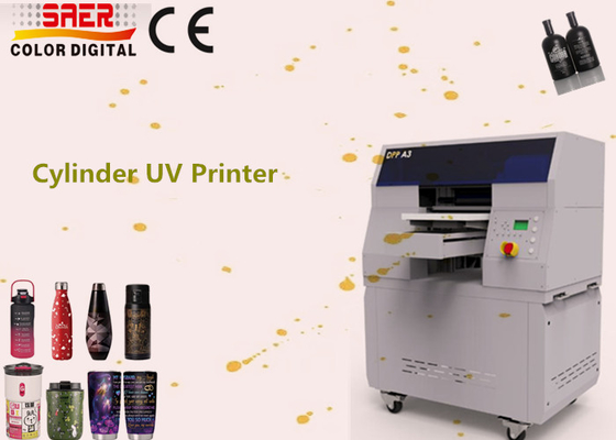 Hochgeschwindigkeits-Rotations-UV-Drucker 360-Runde UV-Zylinder-Druckmaschine für Flaschen-Tasse-Tasse-Getrinkwaren-Dosen UV-Druck