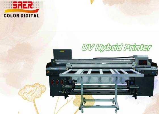 Großformat Hybrid UV-Roll zu Roll & Flatbed Drucker Multifunktionaler Inkjet-Drucker