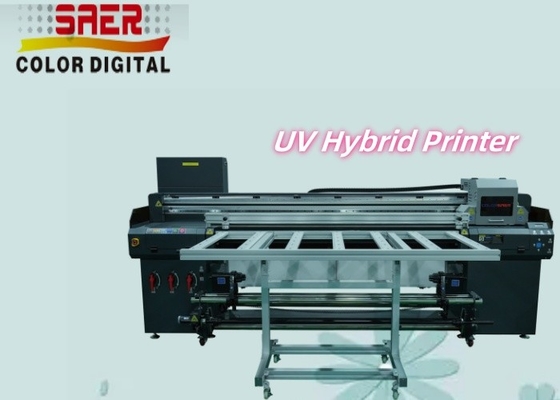 Acrylfarbe CMYK 1,8m Roll-to-Roll und flacher UV-Hybrid-Drucker