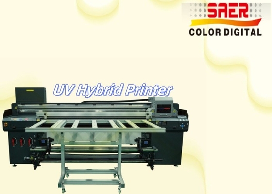 SAER Shanghai Lieferant Flatbed And Roll To Roll UV Hybrid Drucker CMYKW Lack