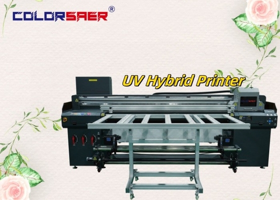 Shanghaier SAER-Fabrik Roll-to-Roll und flacher UV-Hybrid-Drucker für verschiedene Materialien