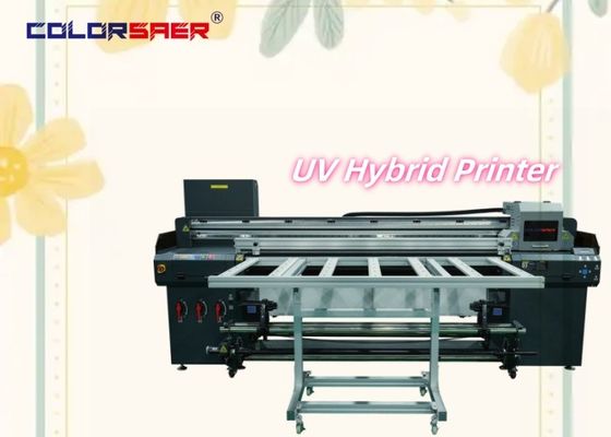 Shanghai Fabrik Direktverkauf 2400 dpi UV-Plotter Flatbed und Roll zu Roll UV-Hybrid-Drucker