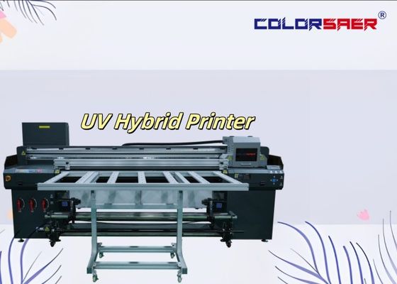 Automatischer digitaler 6-Fuß-Roll-zu-Roll- und Flachbett-UV-Hybrid-Inkjet-Drucker