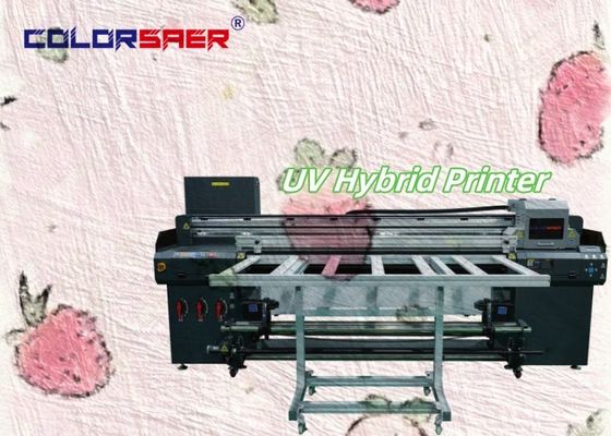 Automatische UV-Druckmaschine auf industrieller Ebene Flatbed And Roll To Roll UV Hybrid Plotter
