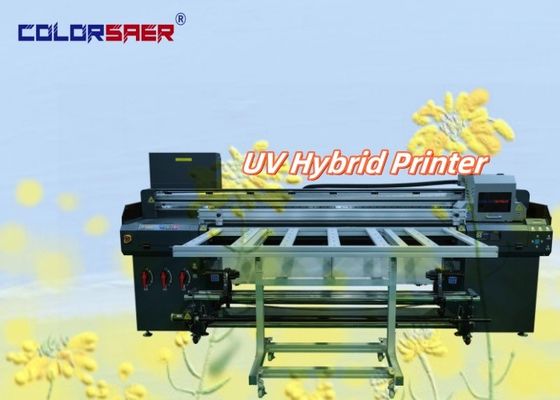 Roll-to-Roll- und Flachbett-Selbstklebende Aufkleberdruckmaschine Übertragung PET-Film Hybrid UV-Drucker