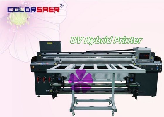Digitale UV-Inkjet-Hybriddrucker Druckgröße 1,8 m mit Roll-to-Roll- und unregelmäßigem Formdruck