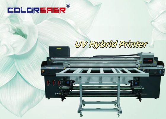 1.8m Breite 3/4 Druckköpfe Digitaler UV-Inkjet-Hybriddrucker für Roll-to-Roll- und unregelmäßigen Formdruck