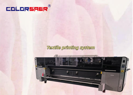 Imprimante 4 or 8 colors Digital fabric roll to roll printer with fixation heater unit all-in-one printing system