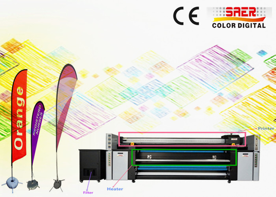 Kurierender Inline-Durchlauf Gewebe-Drucker-Machine 6 für Polyester