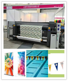 Dual CMYK Color Flag Printing Machine / Direct To Fabric Printing Machine With Three Epson 4720 Print Heads