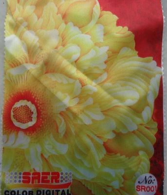 Weißes Satin-Polyester-Digital-Druckgewebe für Inneneinrichtung