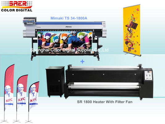 Mimaki-Textildrucker mit Epson-Kopf zusammen mit Sublimations-Heizung