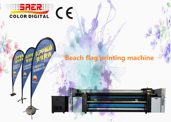 Strand-Flaggen-/Tröpfchen-Flaggen-Gewebe-Drucksystem-Maschine Doppel-CMYK