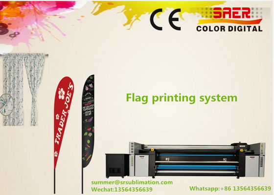 Doppel-Flaggen-Gewebe/Bettlaken CMYK Digital färben Textildruckmaschine 1800DPI