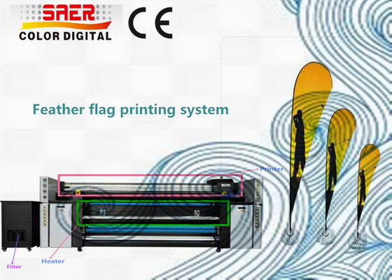 Digitale Textildruckmaschine mit Heizung / Sublimationsflaggedrucksystem