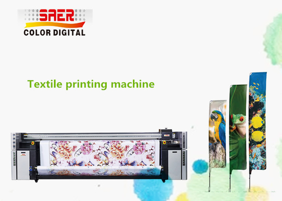 Digitale Textildruckmaschine Flaggenbanner Polyester Stoff Tintenstrahl Farbstoff Sublimationsdrucker