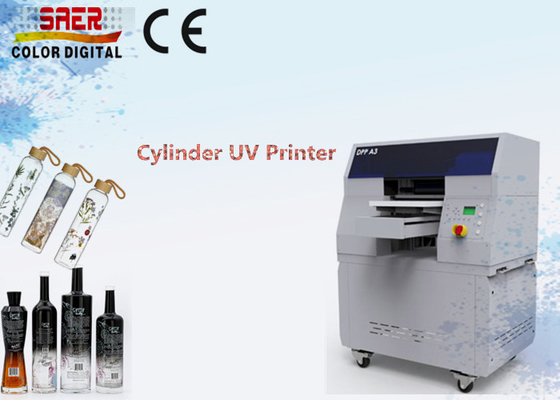 Digitale zylindrische Tintenstrahldrucker Rotations-Plastikflasche Trinkwaren automatische UV-Druckmaschine