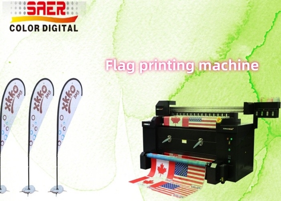 Textildruckmaschine Textiltinte mit Doppeldruckkopf Hochgeschwindigkeitsflaggendruckmaschine