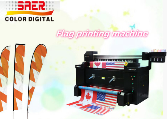 Textildruckmaschine Textiltinte mit Doppeldruckkopf Hochgeschwindigkeitsflaggendruckmaschine