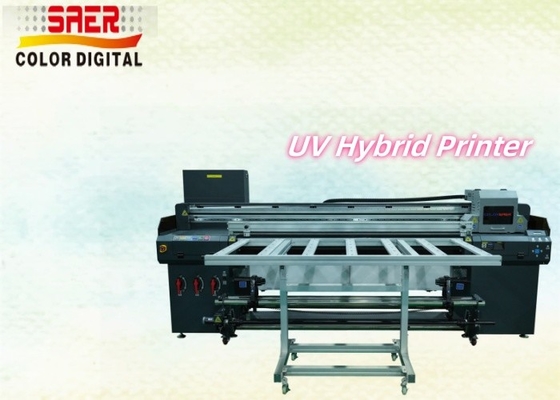 1.8m UV-Hybrid-Drucker mit Tisch Großformat Roll to Roll & Flatbed mit hochauflösendem Druckkopf
