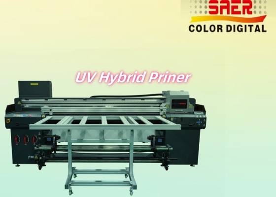 Automatischer UV-Hybrid-Flachbettdrucker Flachbett und Roll-to-Roll