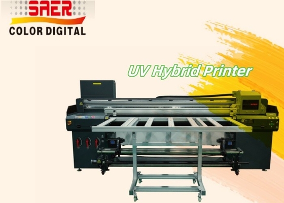 Automatischer UV-Hybrid-Flachbettdrucker Flachbett und Roll-to-Roll