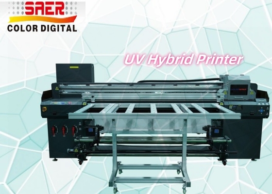 Digitale UV-Flachbettdruckmaschine Tapete Banner Poster Hybrid Led Inkjet UV Roll to Roll & Flatbed