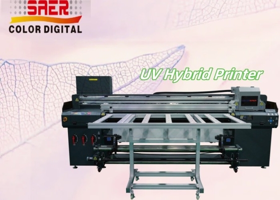 Großformat Hybrid UV-Roll zu Roll & Flatbed Drucker Multifunktionaler Inkjet-Drucker