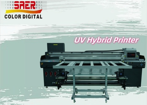 Roll-to-roll und Flachboden-UV-Drucker CMYK Weißlack UV-Druckmaschine