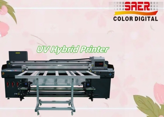 SAER Flatbed And Roll to Roll Hybrid UV Sticker Glasdruckmaschine