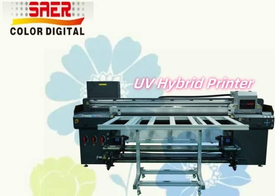 High Resolution UV Hybrid Drucker Flatbed und Roll To Roll UV Druckmaschine