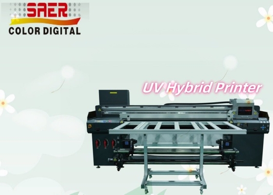 SAER Hot Sale UV-Druckmaschine Flatbed Hybrid UV Roll to Roll und Flatbed Drucker