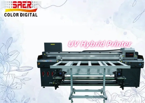 UV-Hybriddrucker 3 oder 4 Köpfe Großformat-Tintenstrahldrucker Flatbed und Roll-to-Roll UV-Druckmaschine