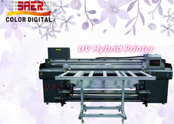 UV-Hybriddrucker 3 oder 4 Köpfe Großformat-Tintenstrahldrucker Flatbed und Roll-to-Roll UV-Druckmaschine