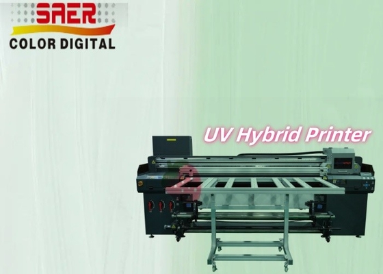 Flatbed And Roll To Roll All-in-One Inkjet-Drucker UV-Hybriddruckmaschine