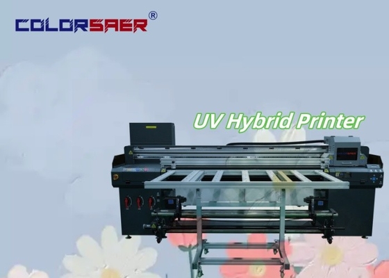 1.8m großformatiger Flatbed und Roll-to-Roll UV-Hybrid-Drucker für verschiedene Materialien
