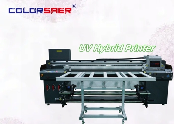 Shanghaier SAER-Fabrik Roll-to-Roll und flacher UV-Hybrid-Drucker für verschiedene Materialien
