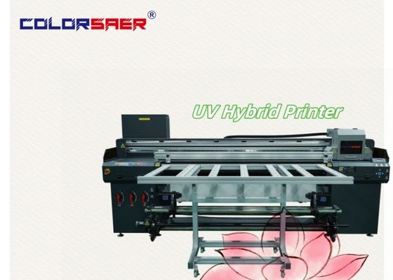 Hochkapazitäts-Wide-Format-Multifunktions-Inkjet-Flachbett und Roll-to-Roll-UV-Hybrid-Drucker