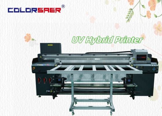 Shanghai Fabrik Direktverkauf 2400 dpi UV-Plotter Flatbed und Roll zu Roll UV-Hybrid-Drucker