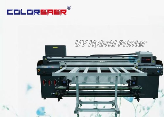 Automatischer digitaler 6-Fuß-Roll-zu-Roll- und Flachbett-UV-Hybrid-Inkjet-Drucker