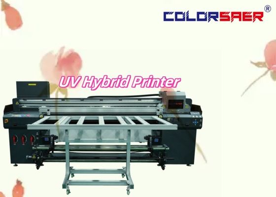 Automatische UV-Druckmaschine auf industrieller Ebene Flatbed And Roll To Roll UV Hybrid Plotter