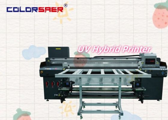 Fabrikpreis 6FT UV Flatbed und Roll-to-Roll Hybrid-Drucker mit Förderband für die kontinuierliche industrielle Produktion