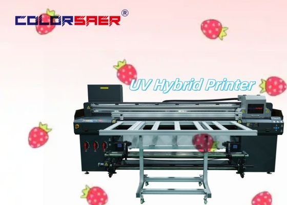 Fabrikpreis 6FT UV Flatbed und Roll-to-Roll Hybrid-Drucker mit Förderband für die kontinuierliche industrielle Produktion