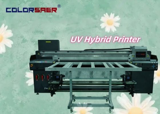 Farbdigitale schnelle UV-Drucker Flatbed & Roll To Roll UV-Hybriddruckmaschine